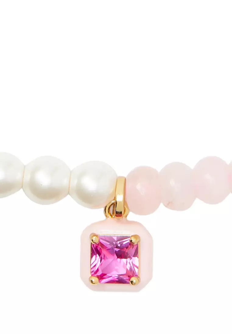 Brighten Up Beaded Necklace in Pink Multi KI188