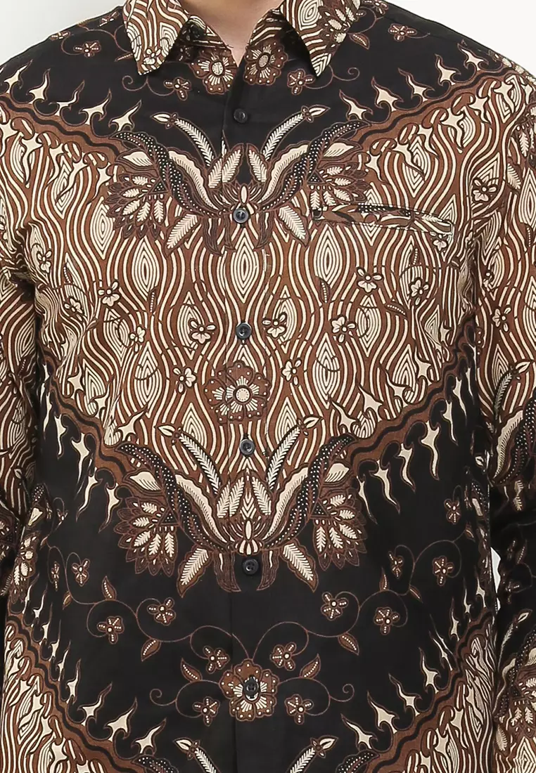 Abhicandra Kemeja Batik Exclusive Premium Pria Casual Modern Lengan Panjang