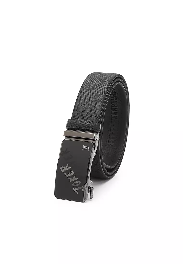 Gift Set - Leather RFID Wallet + 35mm Automatic Buckle Belt (禮盒 - 皮具錢包 + 腰帶) - 黑色