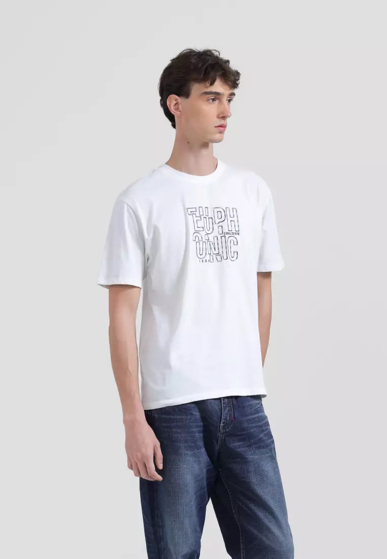 Emba Denim - Draco Kaos Pria Printing Regular Fit Warna Black