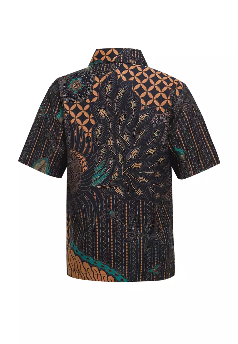 Baju Batik Anak Laki Laki Dirga Sogan Lengan Pendek