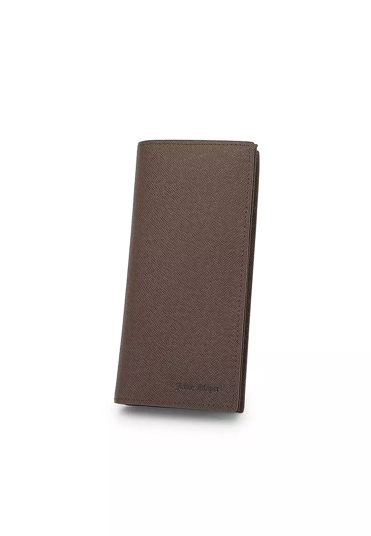 Men's Genuine Leather RFID Blocking Bi Fold Wallet  (Dompet Bi Fold Pria Kulit Genuine RFID Blocking) - Cokelat