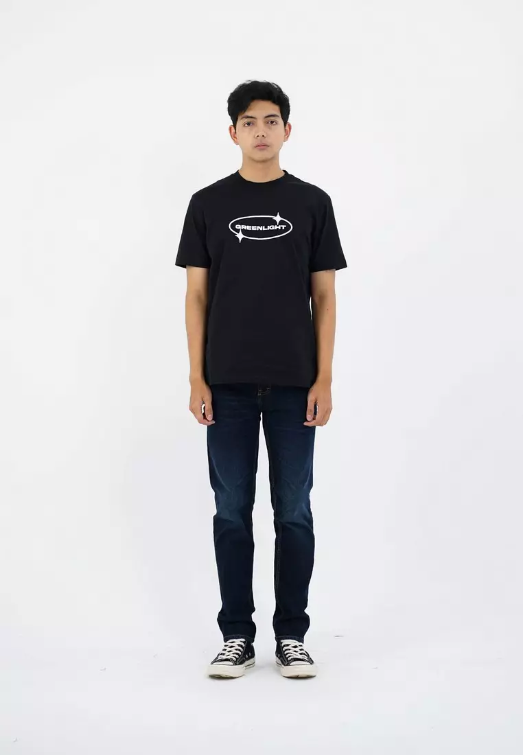 Greenlight Men's T-Shirt Short Sleeve Regular Fit Cotton Logo Script Lyron OL-C201224