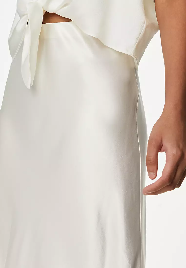 Satin Midaxi Slip Skirt