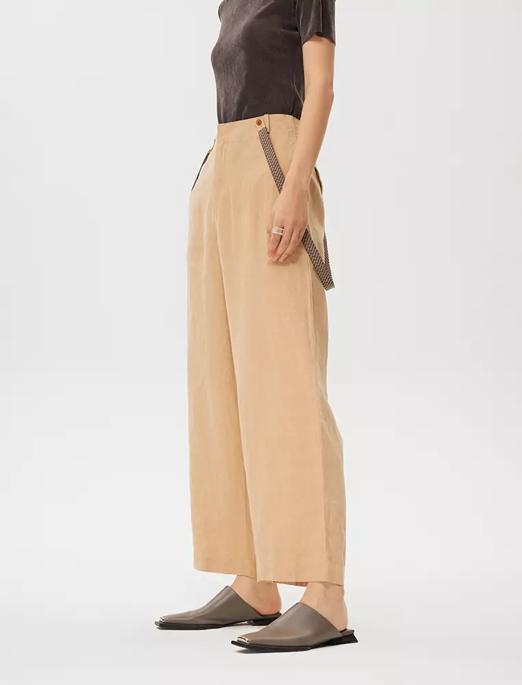 Eco-Friendly Loose Everyday Casual Overalls Straight-Leg Long Pants