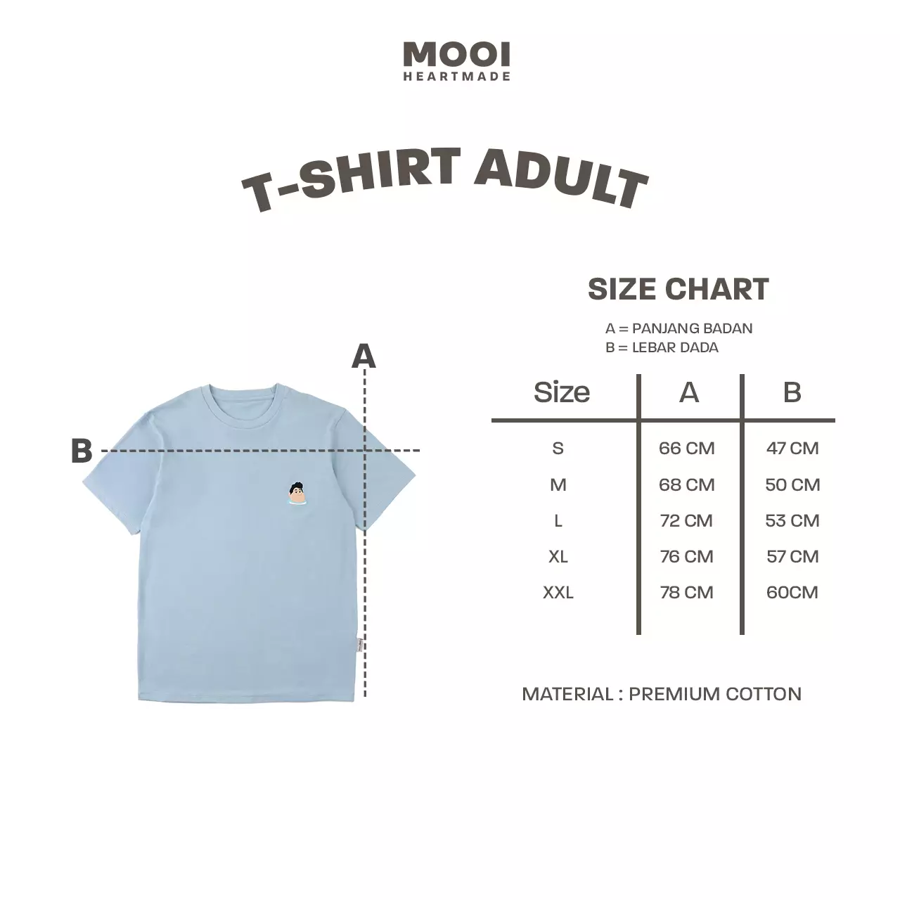 Mooi x Jumbo Kaos Dewasa Tshirt Adult - Light Brown