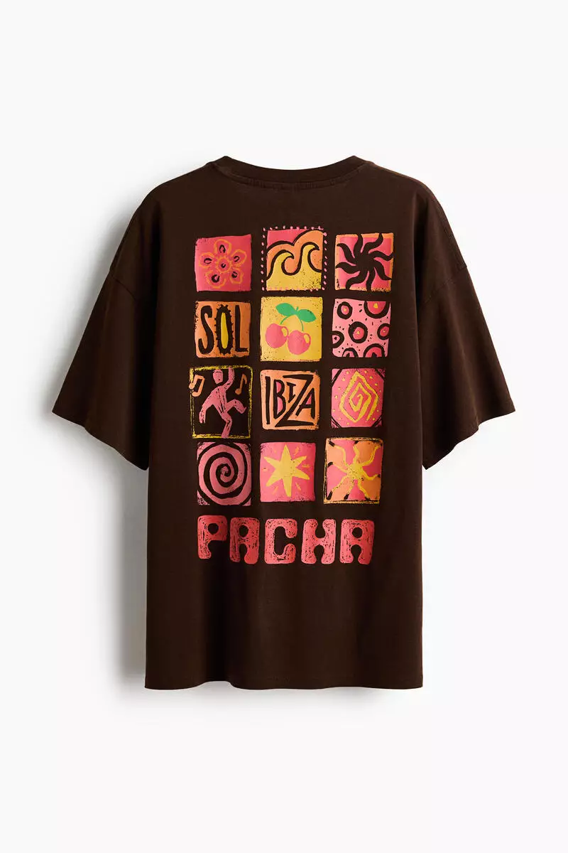 Oversized print-motif T-shirt