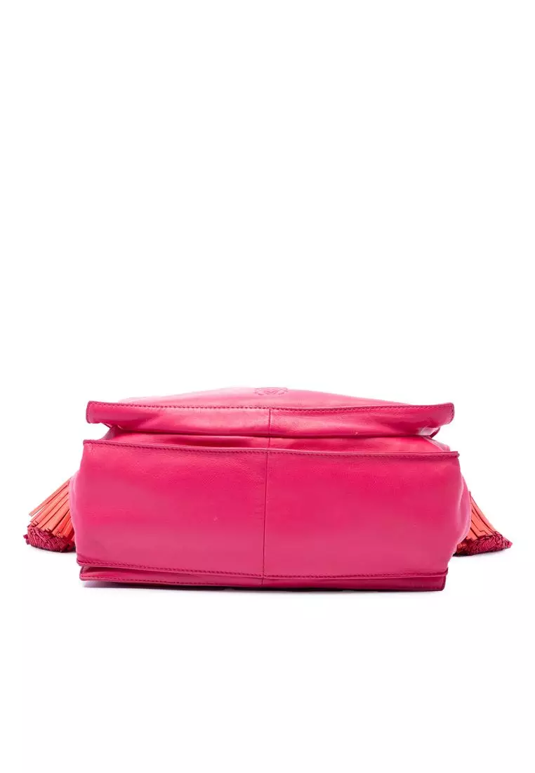 Pre-Loved Loewe Bicolor Nappa Flamenco Tassel 30 Crossbody
