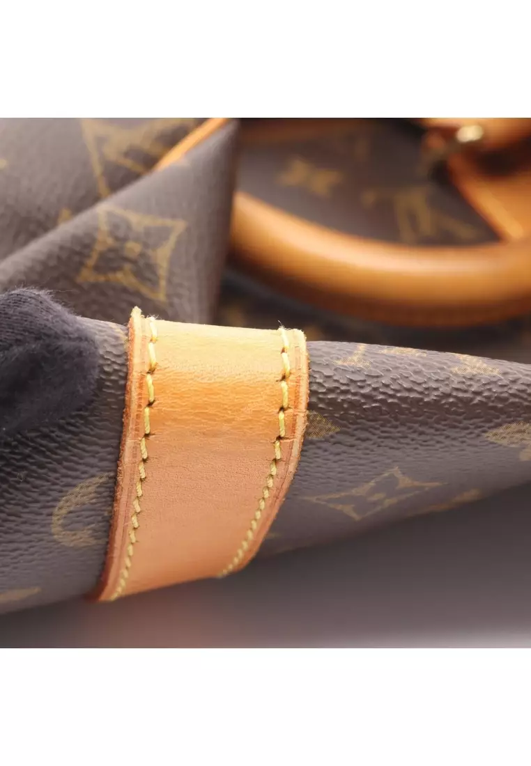 Pre-Loved Louis Vuitton Keepall 50 monogram Boston bag PVC leather Brown