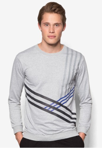 Accent Coated Stripe Sweatshirt
