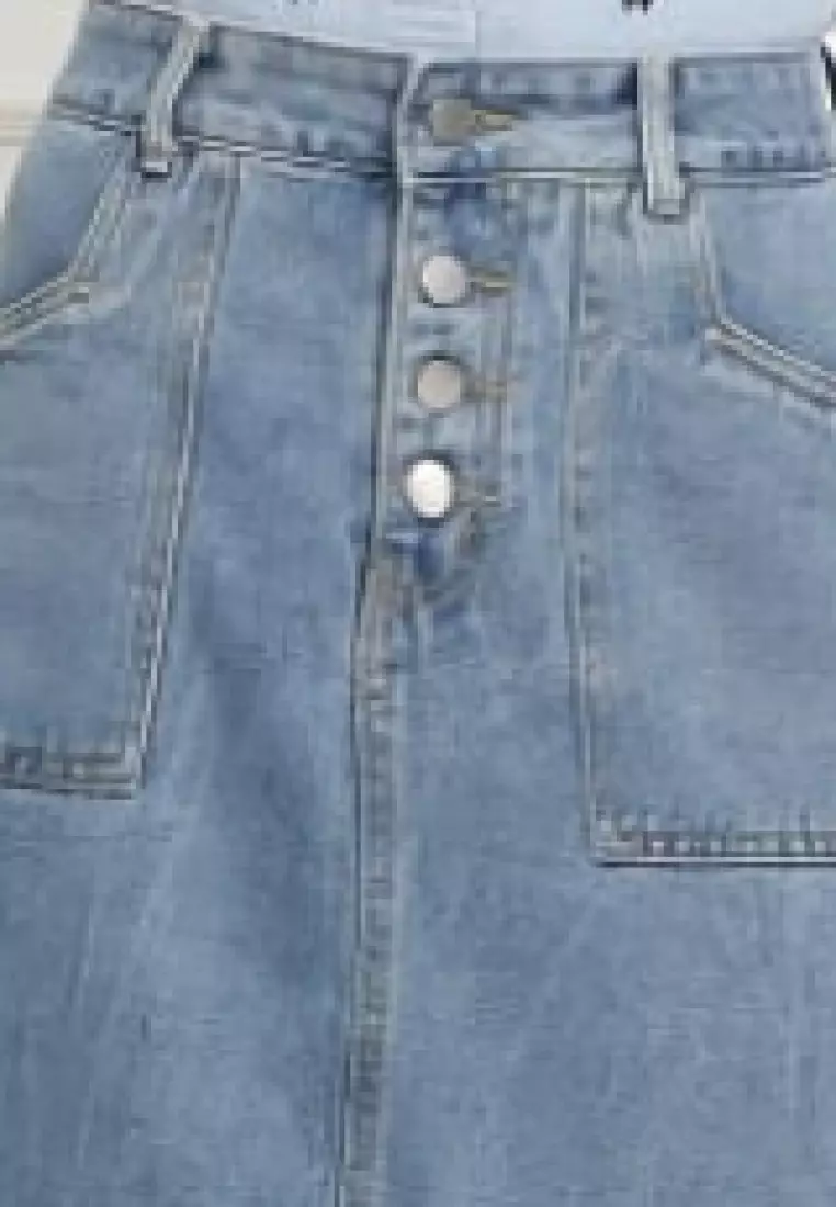 Giella Skirt Button in Light Blue