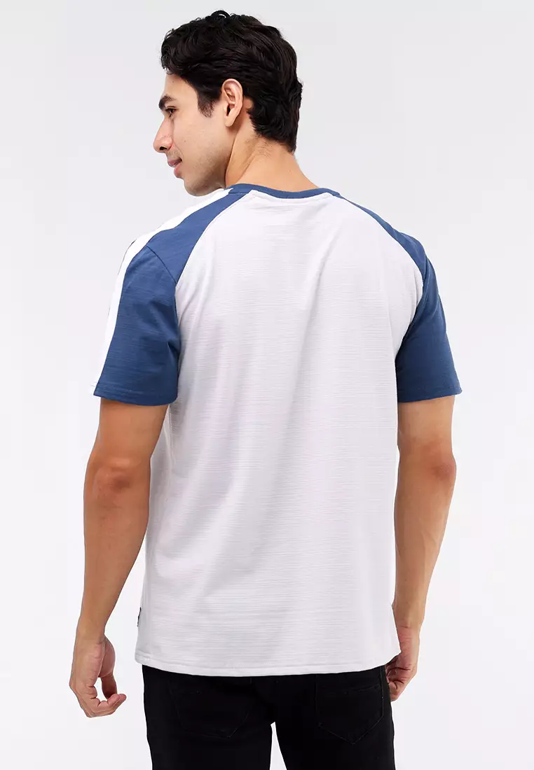 Round Neck Streaky Short Sleeves