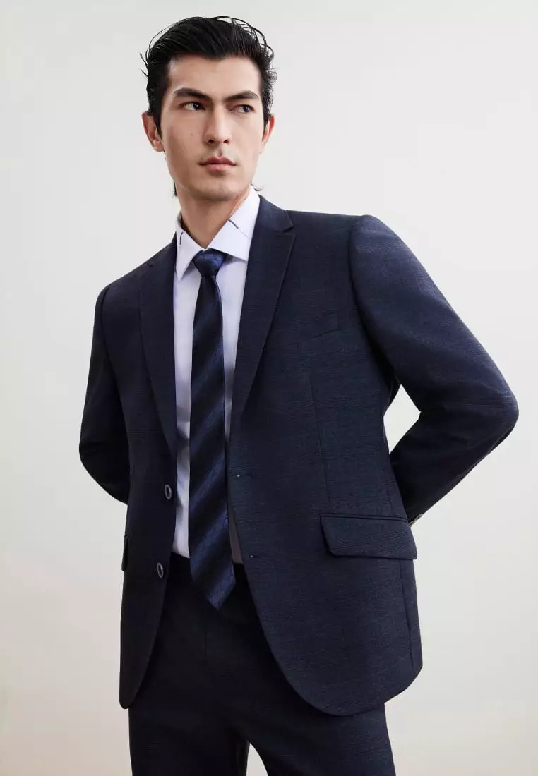 Anti-Bacterial Smart Fit Texture Suit Blazer