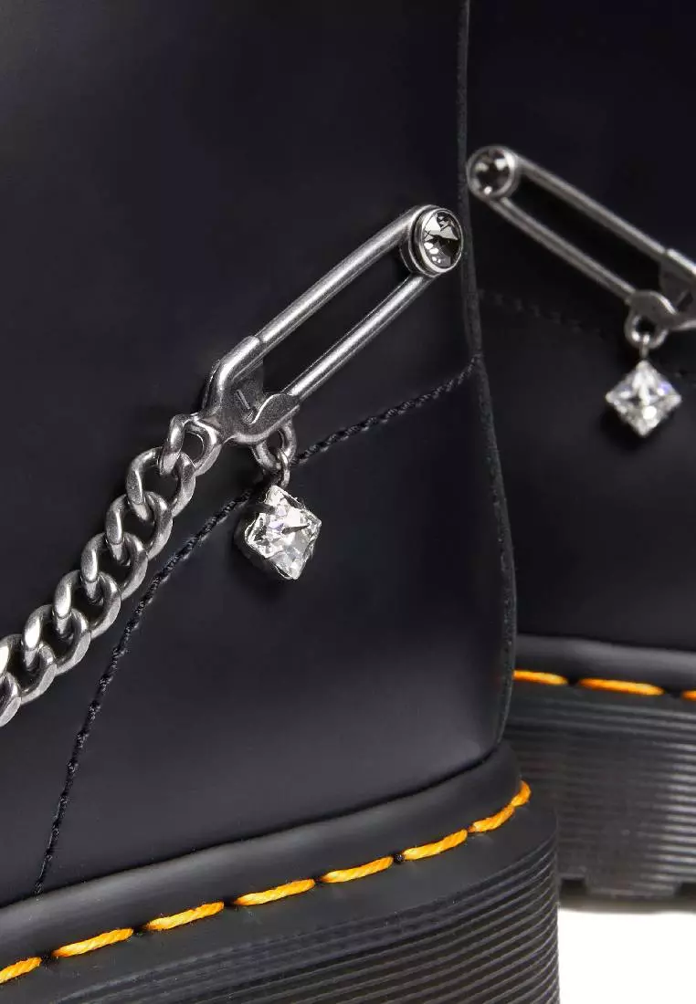 1460 SWAROVSKI LEATHER LACE UP BOOTS