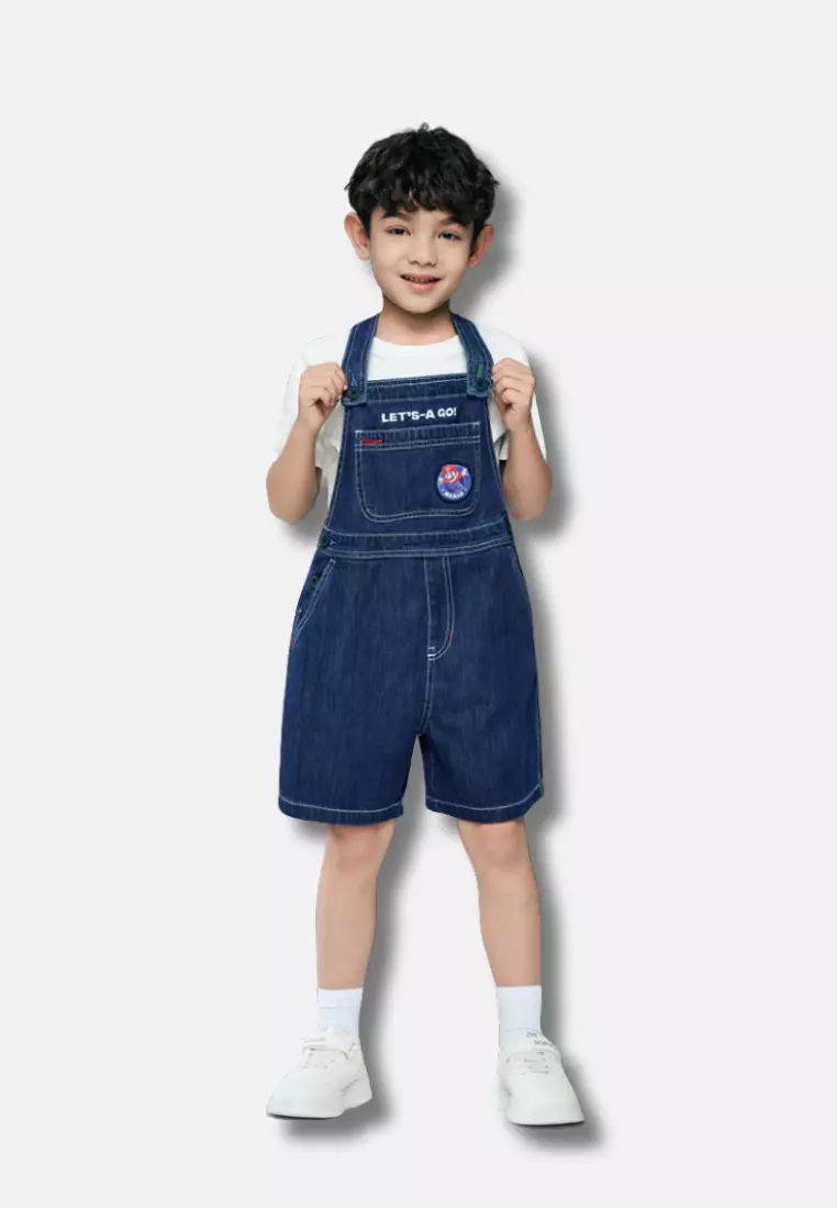 Giordano Junior Super Mario Bros Collection Denim Overalls