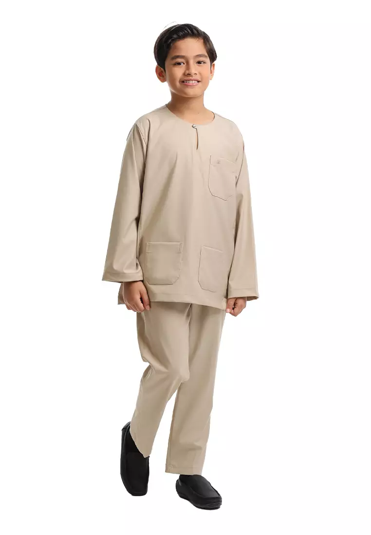 Forest x Hatta Dolmat Baju Melayu Teluk Belanga Budak - FK24104BM-17Nude