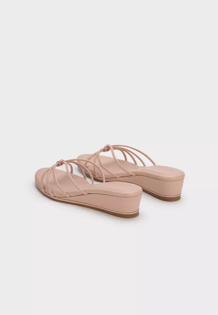 KNOTTED CLOUDFOAM LOW WEDGE HEEL 細帶編織云朵泡沫楔型拖鞋