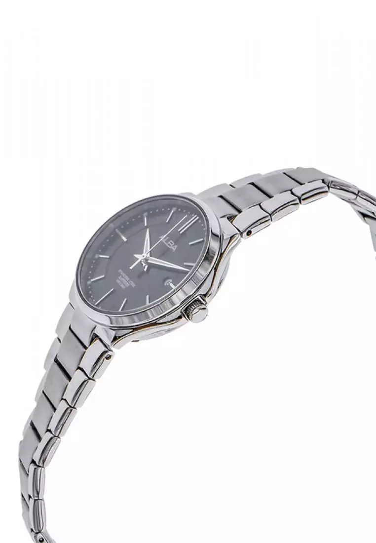 Jam Tangan Alba Fashion AH7J65 Strap Stainless Steel Silver