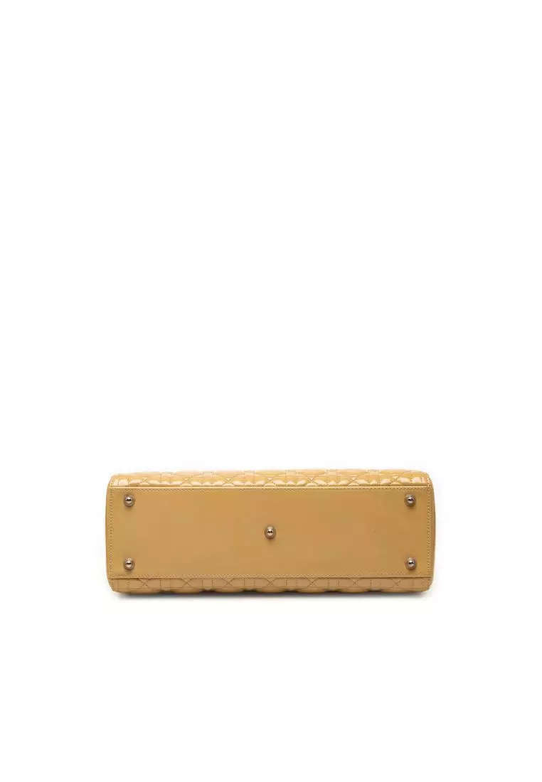 Pre-Loved Dior Large Patent Cannage Lady Dior