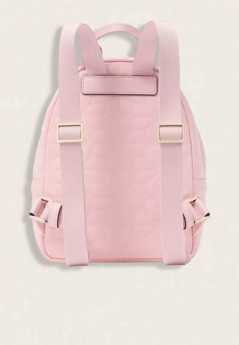 Kate Spade Spade Flower Quilted Fabric Small Backpack Pink Horizon
