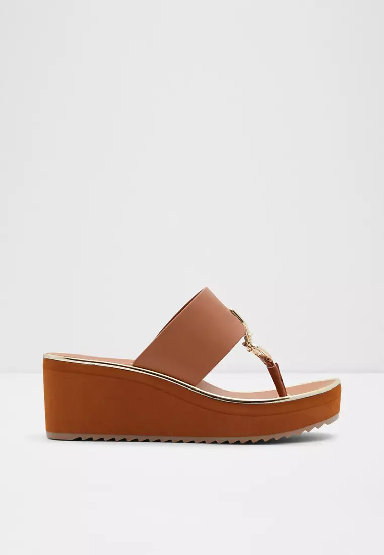 Aldo black wedge 2025 sandals