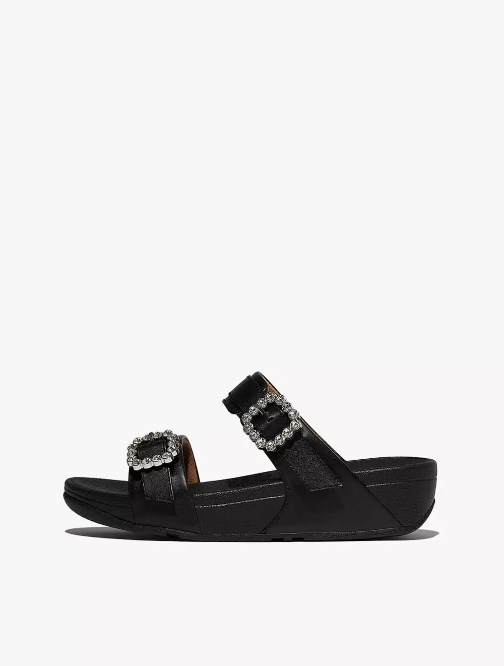 Jual FitFlop Fitflop Lulu Crystal-Buckle Leather Slides All