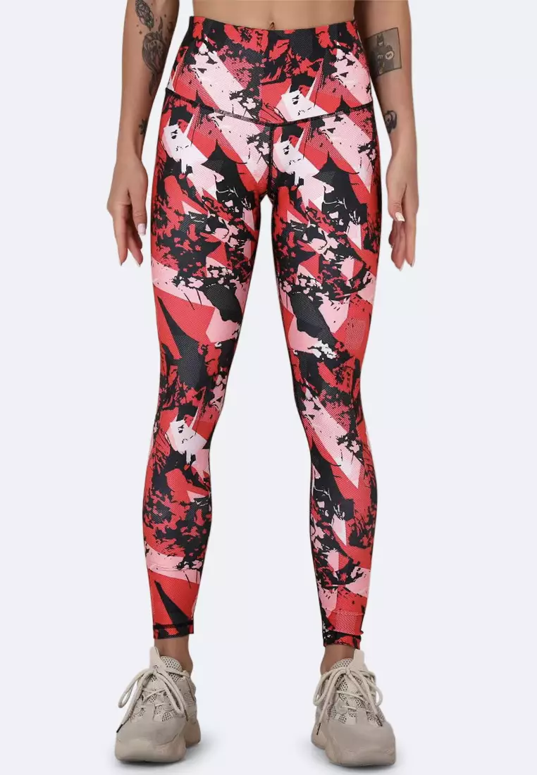 Red and black deals camo leggings