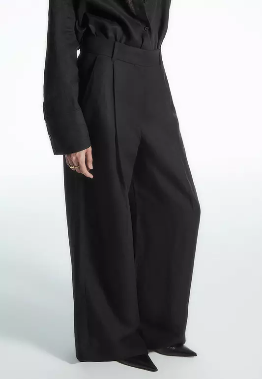 Tailored Linen-Blend Trousers