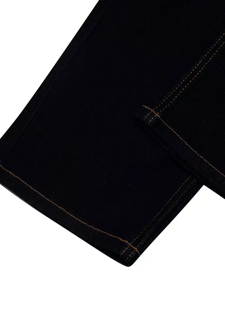 Women's High Waist Regular Tapered Fit Cropped Denim Pants