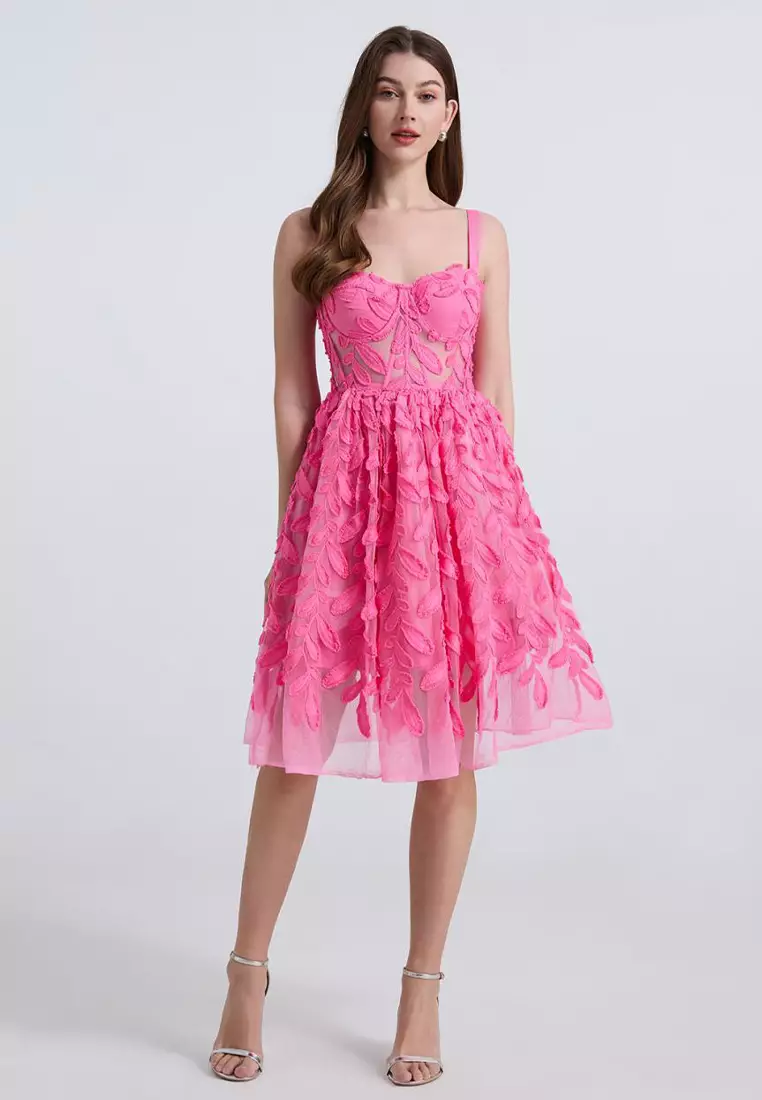 2025 New Romantic Flower Slim Suspender Dress CA25070938PI