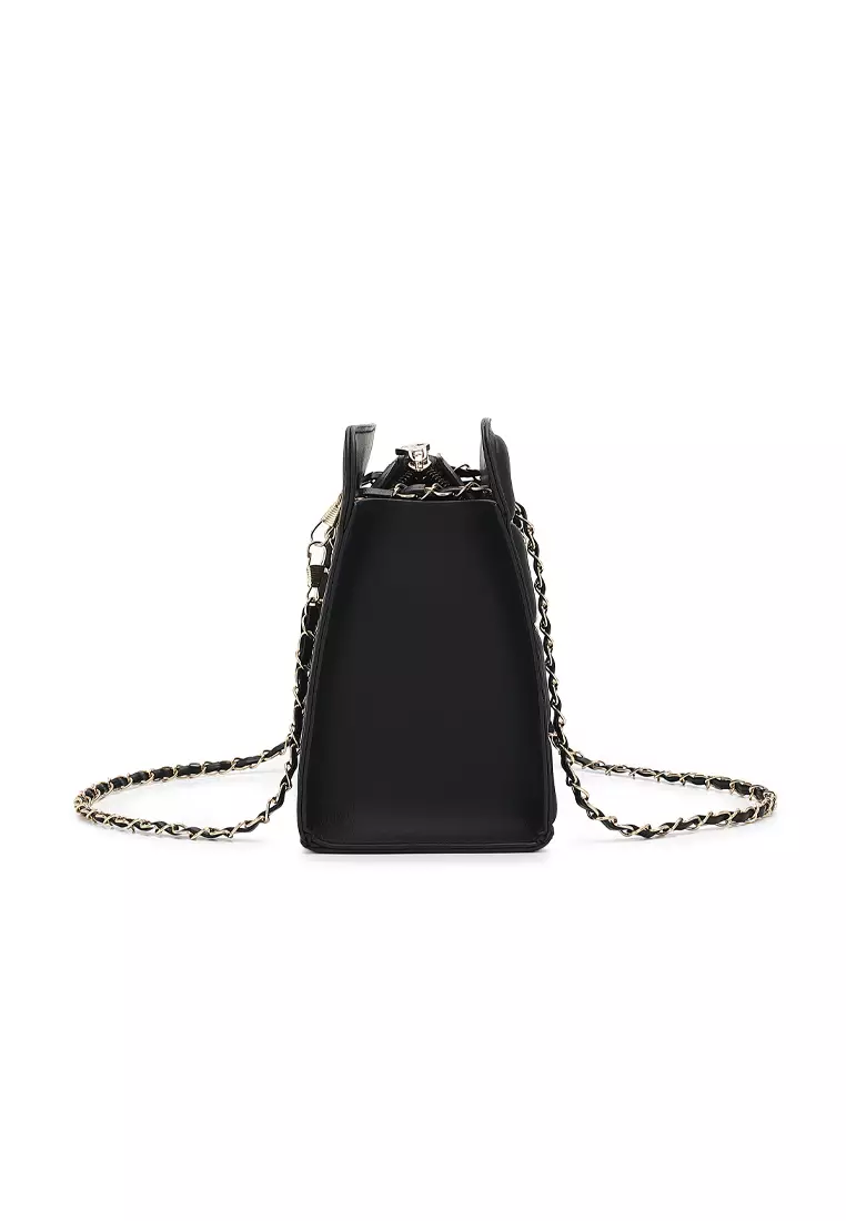 Women's Top Handle Bag / Sling Bag / Crossbody Bag - Black