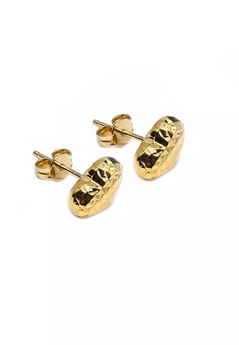 18K Italian Made Yellow Gold Earrings