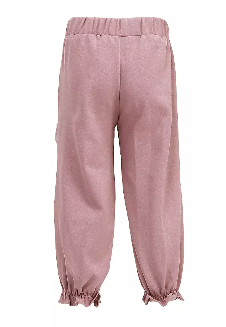 Yocelyn Celana Panjang Anak Perempuan Variasi Saku Pants Kids Daily Motif Polos Material Crepe ORIGINAL - Milo