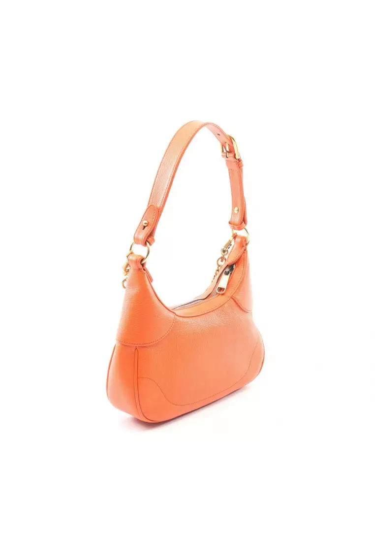 Pre-Loved Gucci Aphrodite Small Shoulder bag leather orange 2WAY