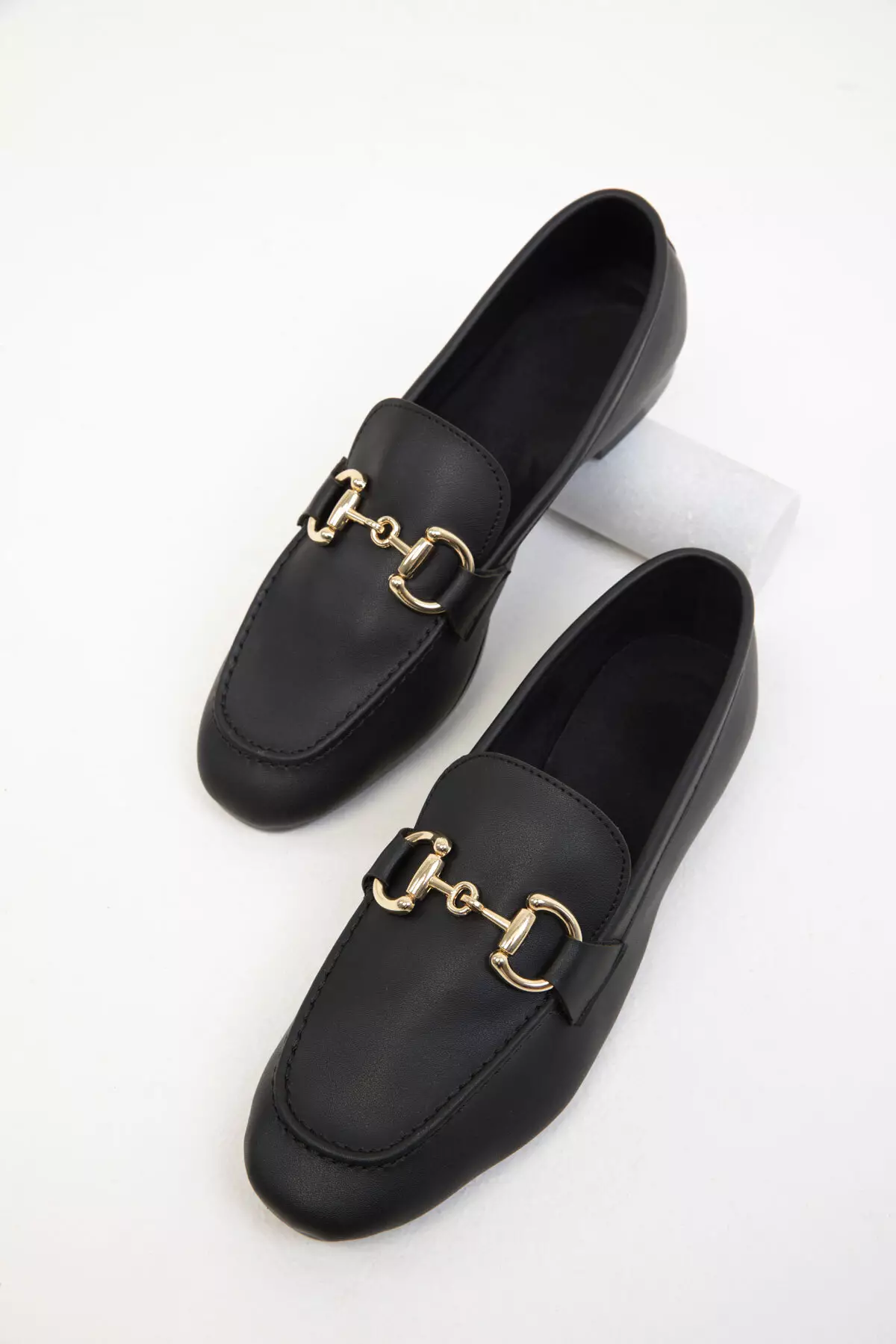 Black Women's Loafer Shoes 18930