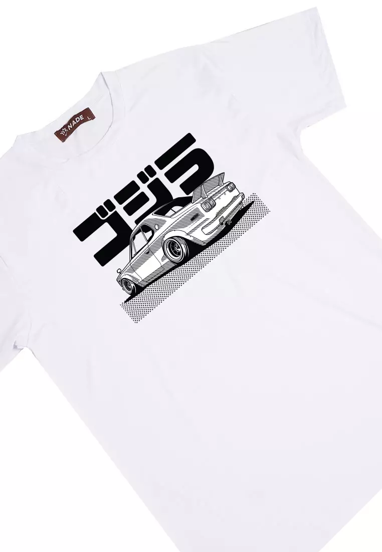 NTC41 kaos anime mobil anti kusut putih