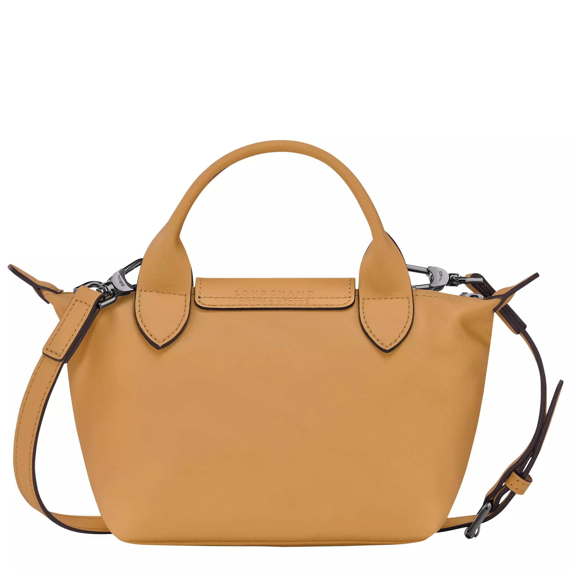 Le Pliage Xtra XS Leather Handbag - Brown Honey