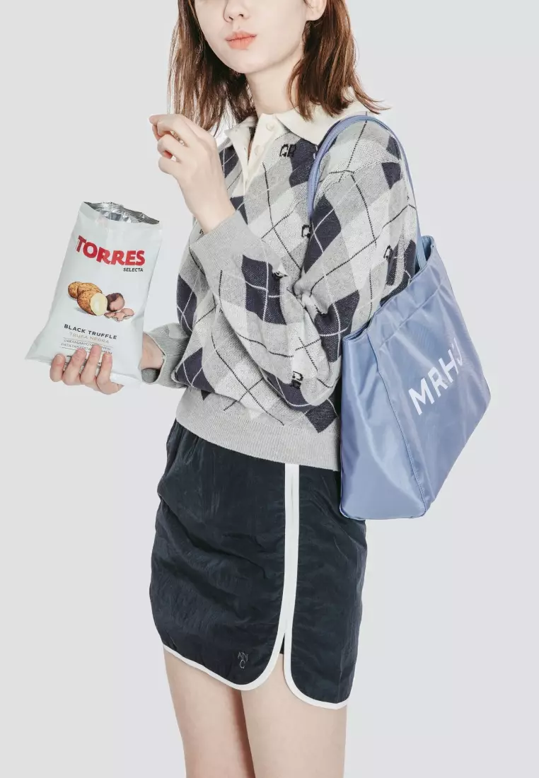 BONA Nylon Shoulder Bag Sky Blue