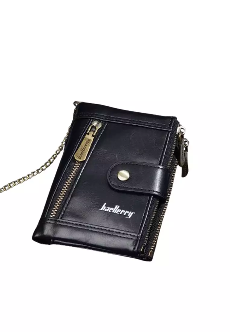 Dompet Pria Lipat Pendek Bahan Kulit PU Leather Premium BAEOS ORIGINAL