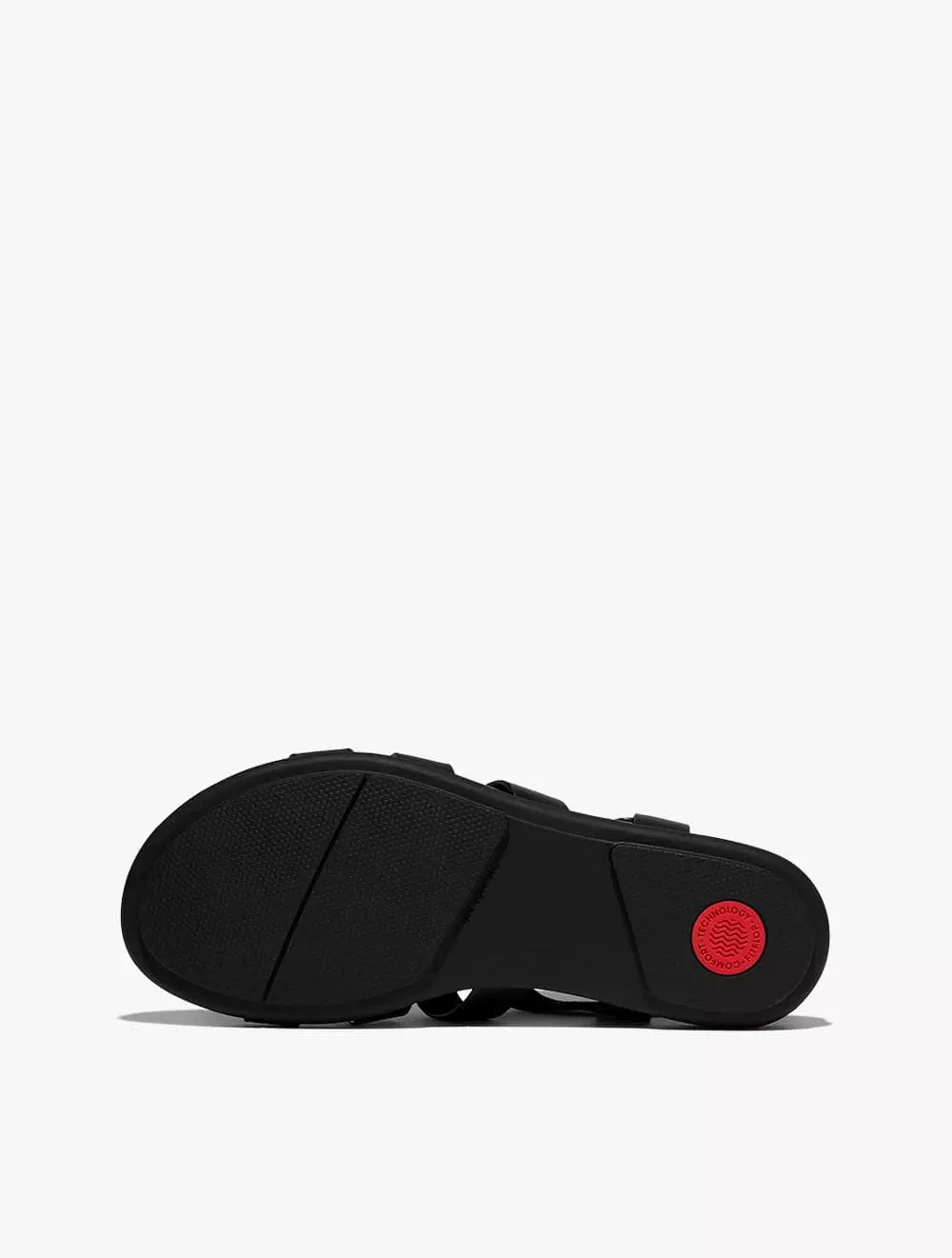 Fitflop Gracie Rubber-Buckle Leather Fisherman Sandals - All Black