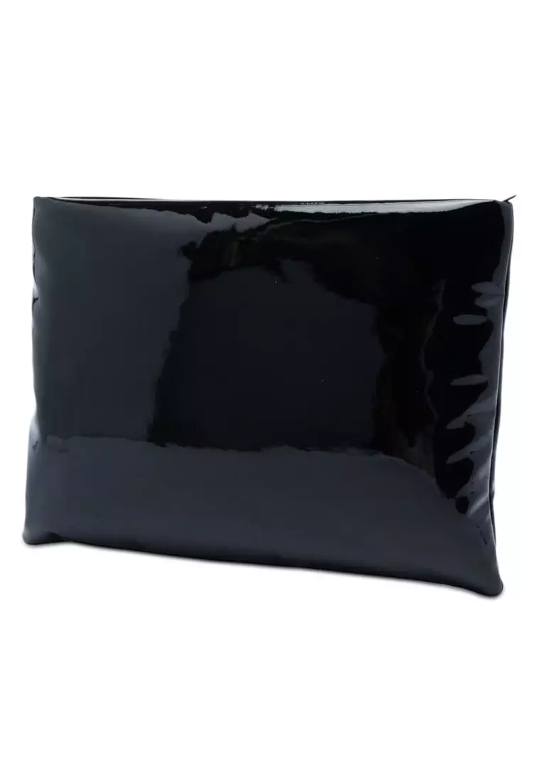 Pre-Loved Saint Laurent Large Patent Puffy Pouch