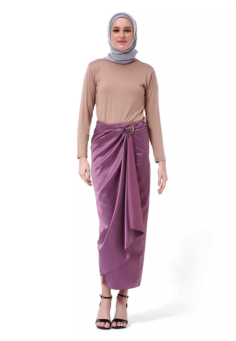 Cornelia Rok Lilit Polos Velvet Satin The Latest Today High Quality Premium - Purple