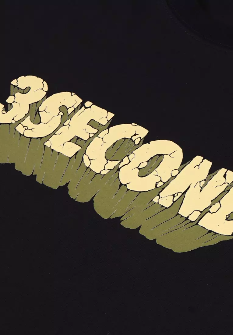 3Second Men's T-Shirt Short Sleeve Regular Fit Cotton Logo Script Spica 291124