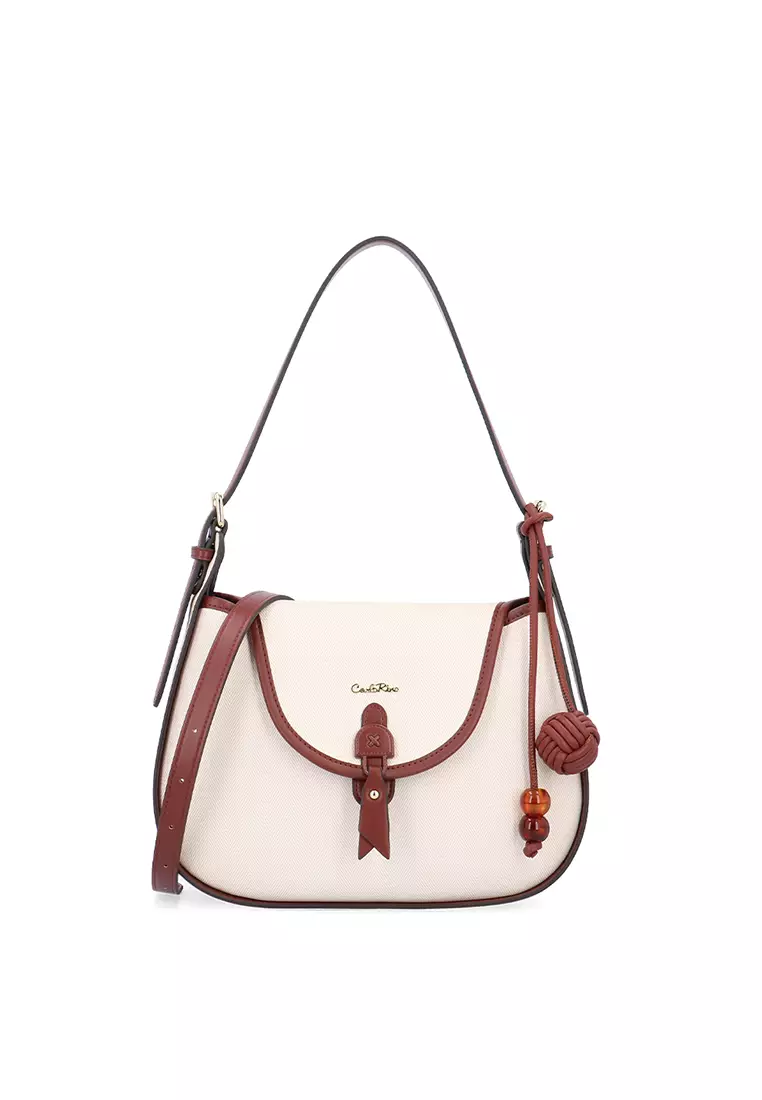 CR Mon Cherry Shoulder Bag - Beige