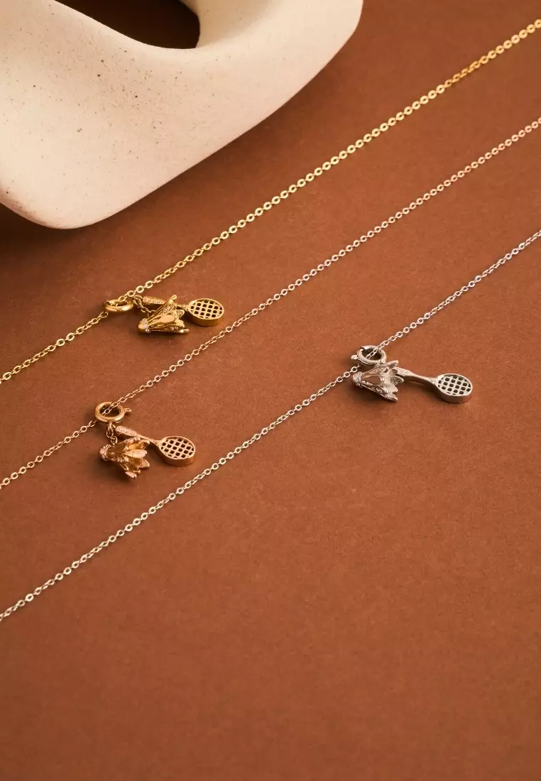 Badminton Passion Memoir Charm in Gold