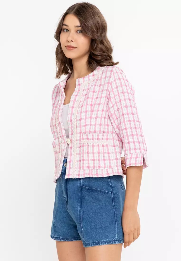 Leslie Plaid Tweed Jacket