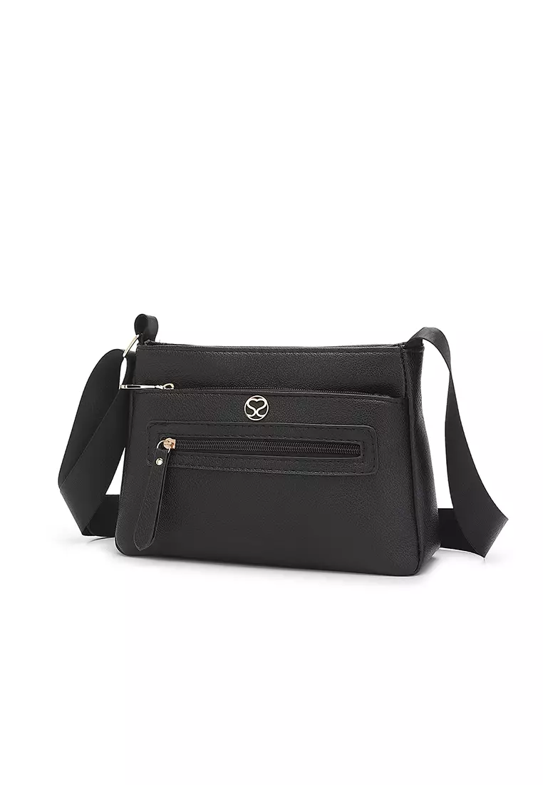 Women's Sling Bag / Crossbody Bag - Black