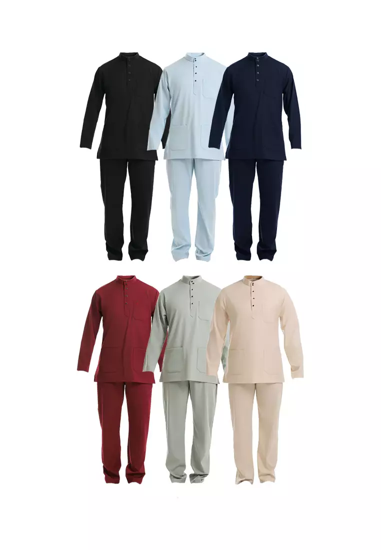 Byford Baju Melayu Cekak Musang Dewasa - 3926001A-31StarlightBlue