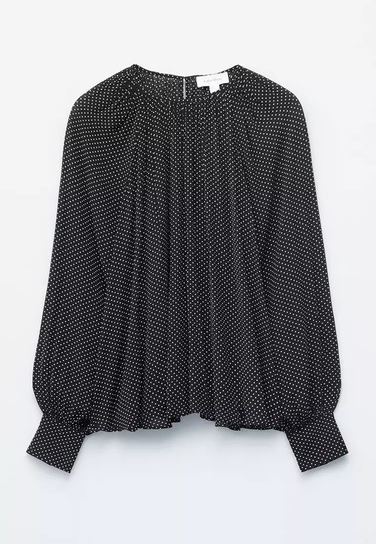 Balloon-Sleeve Blouse