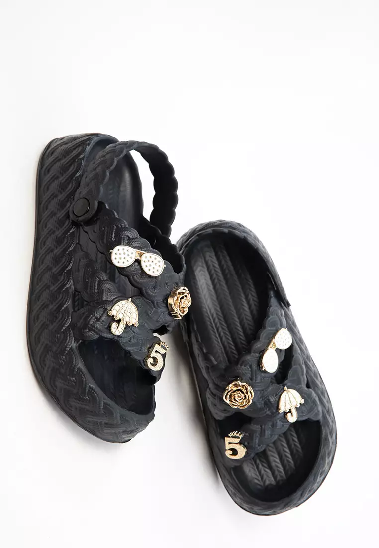 Black Women's Sandals 20773